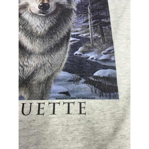 Vintage Silhouette San Antonio Heather Gray Wolf Graphic T-Shirt Mens Size Large - Picture 4 of 7
